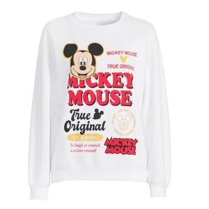 Micky Mouse Junior's Graphic Print Sweatshirt Size S